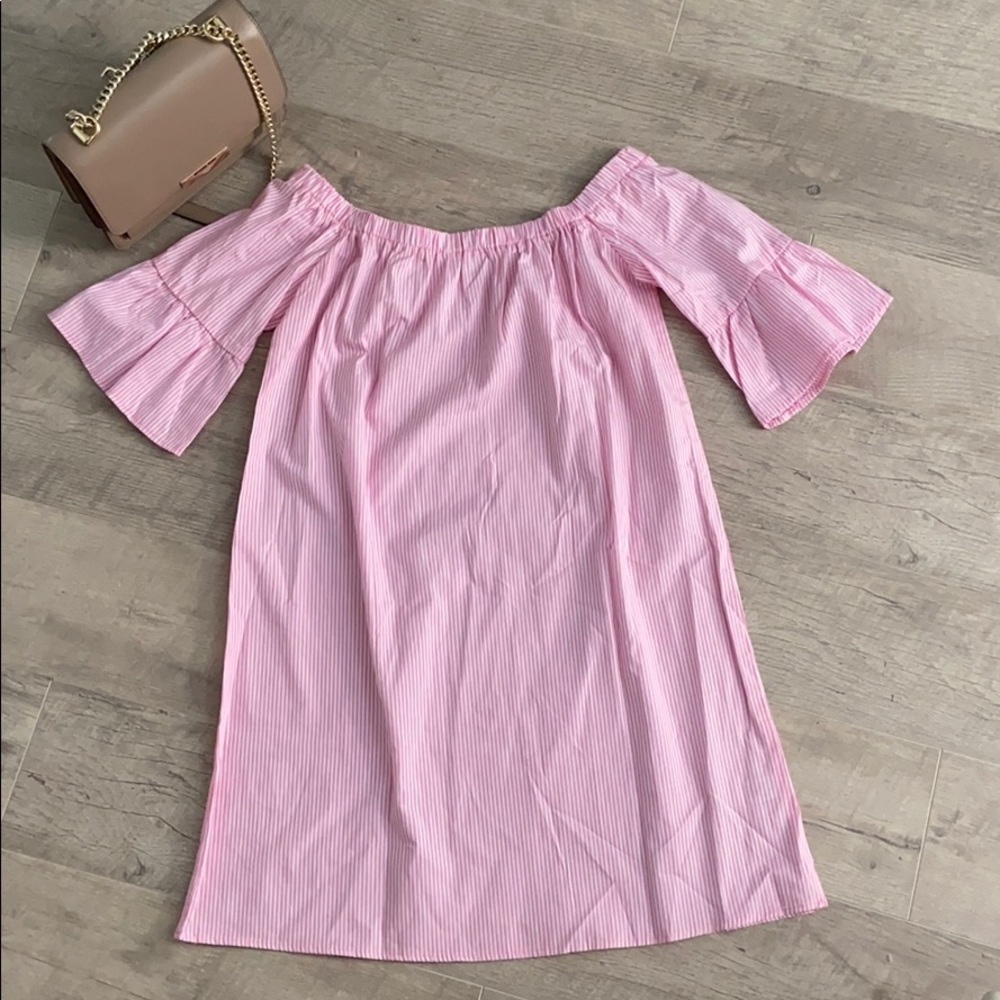Pink and White Striped Summer Dress